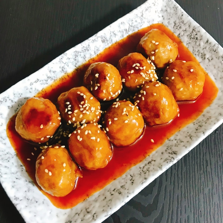 簡単!肉団子の甘酢あんかけ 48円